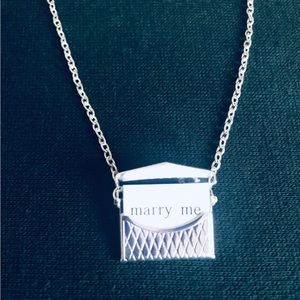 “Marry me” surprise envelope necklace